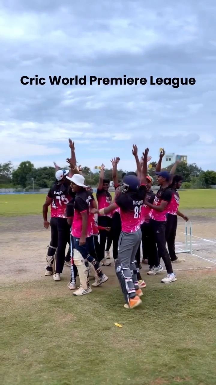 Players at the CricWorld Premier League hosted by Kreedangana Sports Management