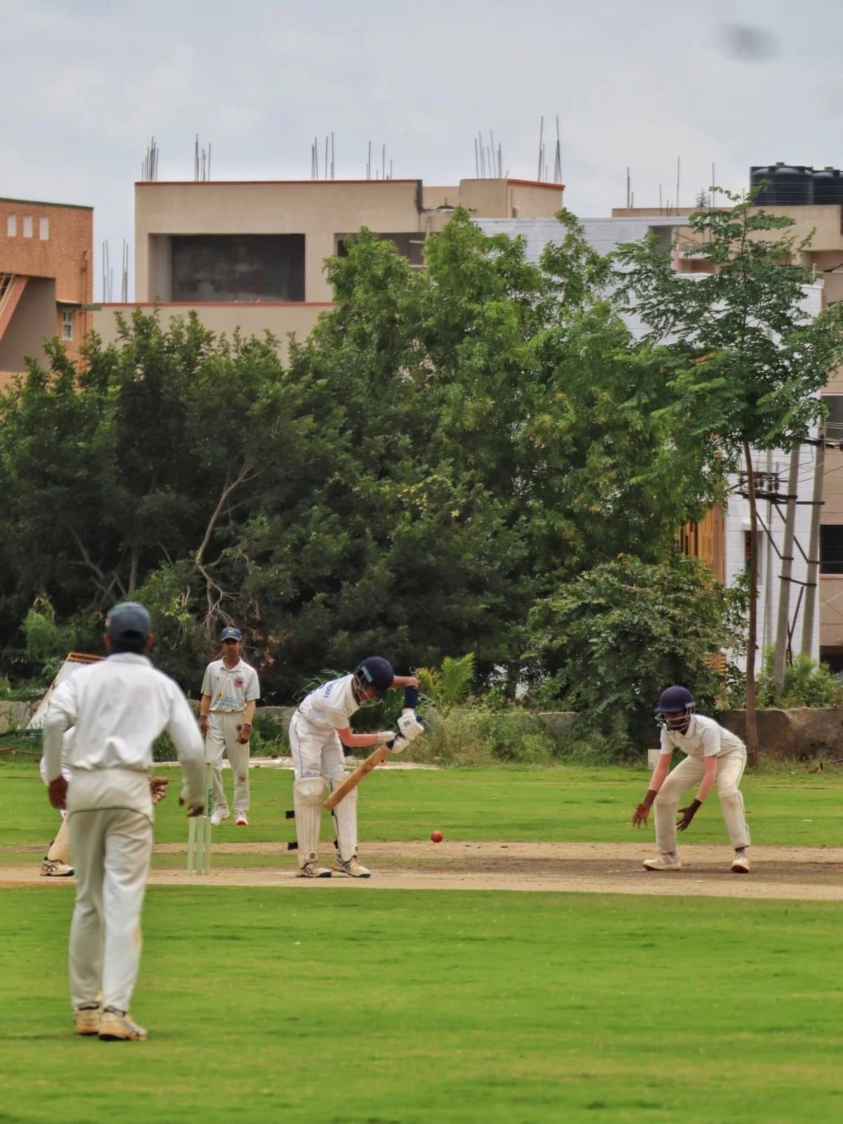 Under-16 school cricketers at the KSCA School Division activity hosted by KSM