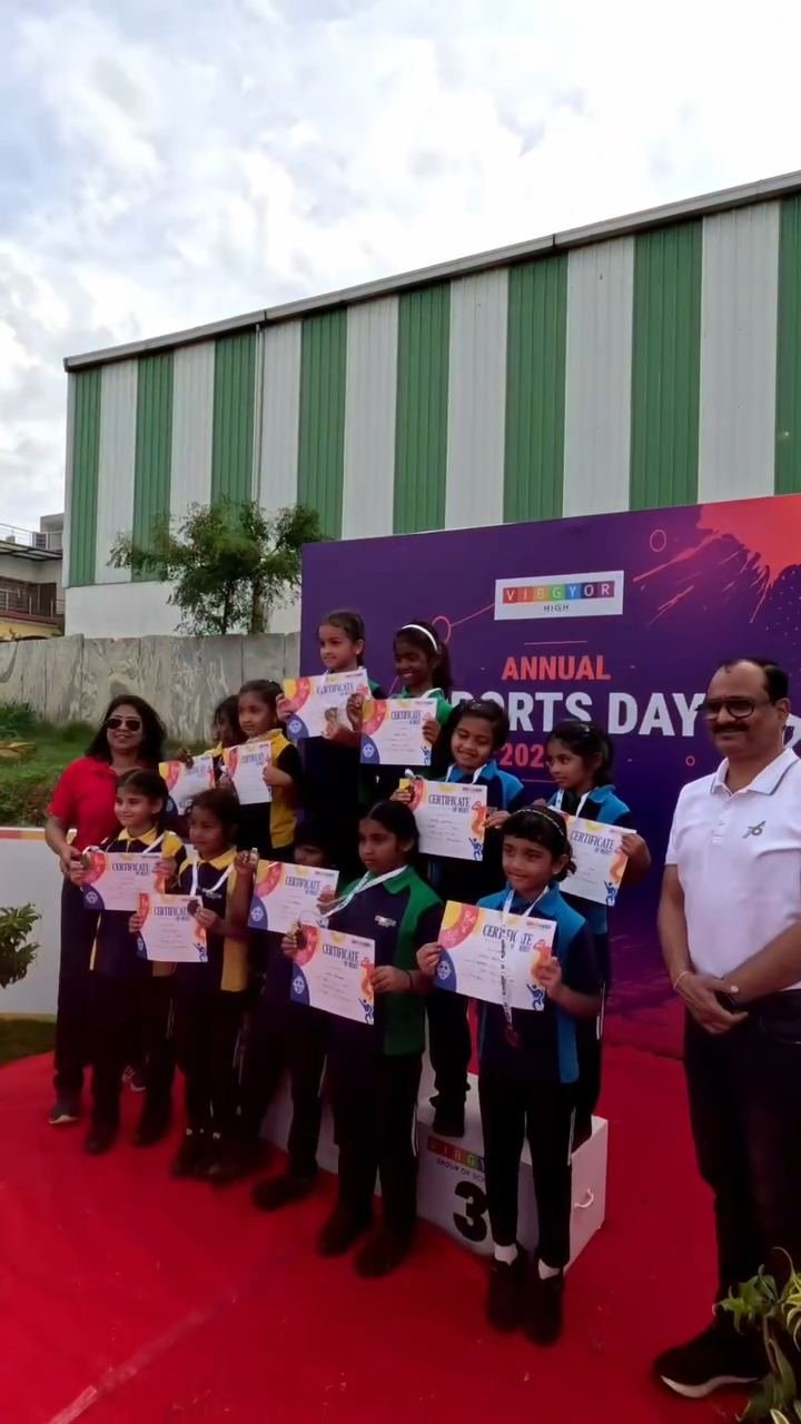 Students taking part in the VIBGYOR Annual Sports Day, hosted by Kreedangana Sports Management