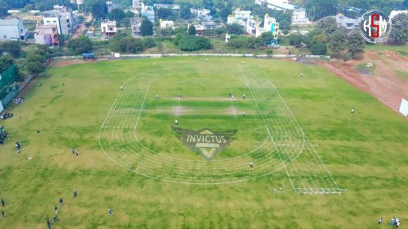 School students competing in a track event during a sports day managed by Kreedangana Sports Management